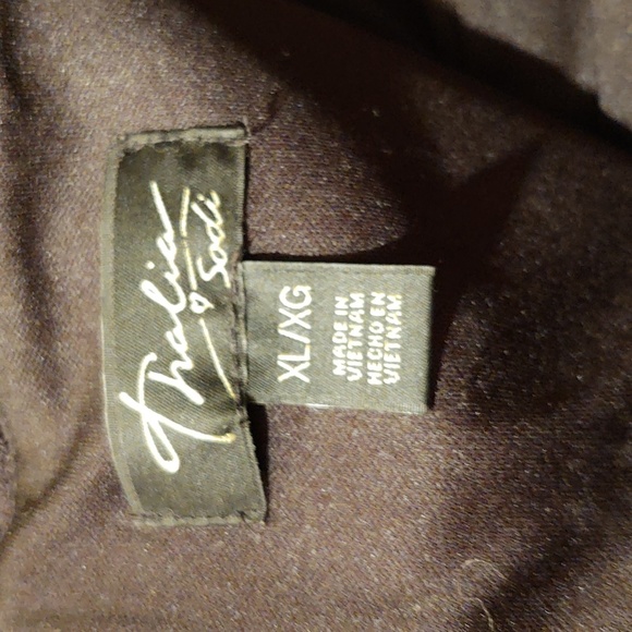 Thalia Sodi Dress Floral Scuba Sheath Black Lace Long Sleeves & Hem Size XL - Picture 13 of 14